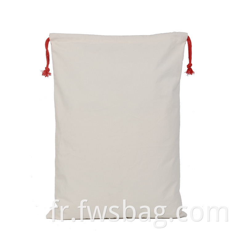 50x70 cm blanc blanc bio coton toile de Noël sacs-cadeaux cordons de Noël sac à crampons sac à main